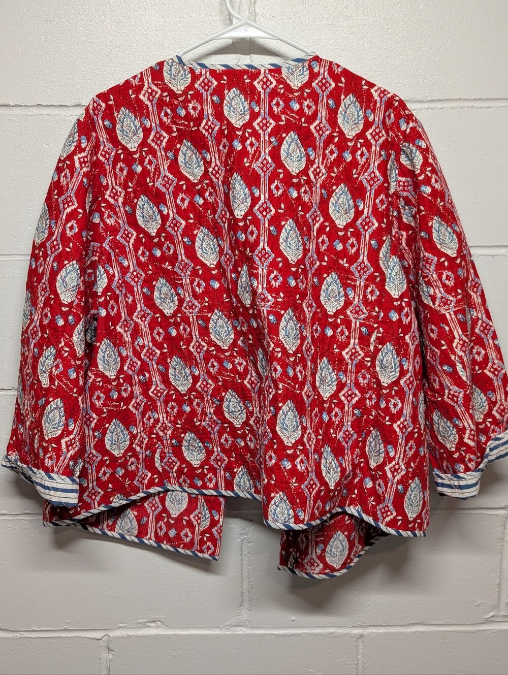 J. JILL Quilted Jacket Red White Blue (Women's 2X) - Picture 3 of 7